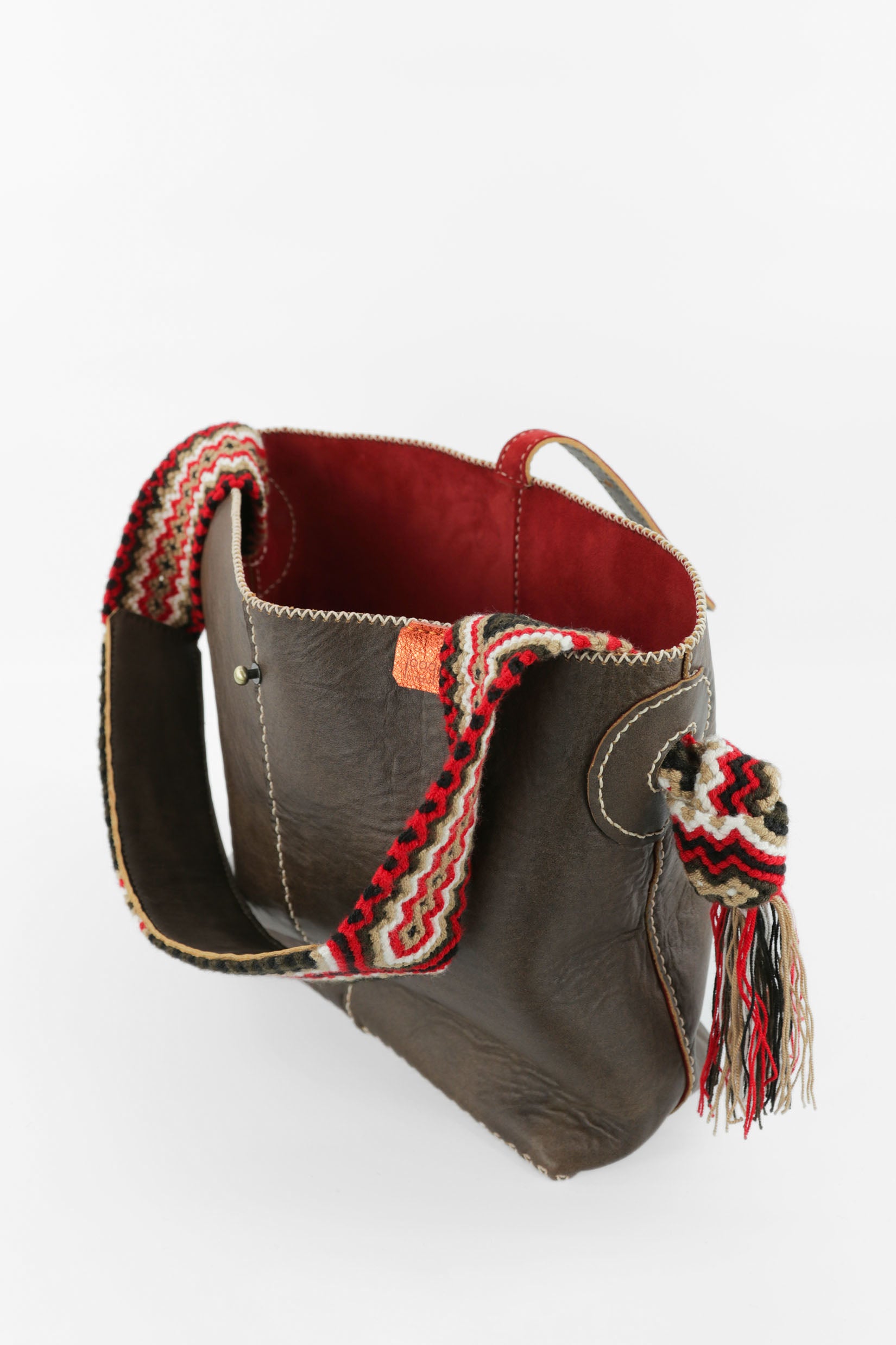 PIAMA TOTE BAG MEDIUM / BRW - RED #260001