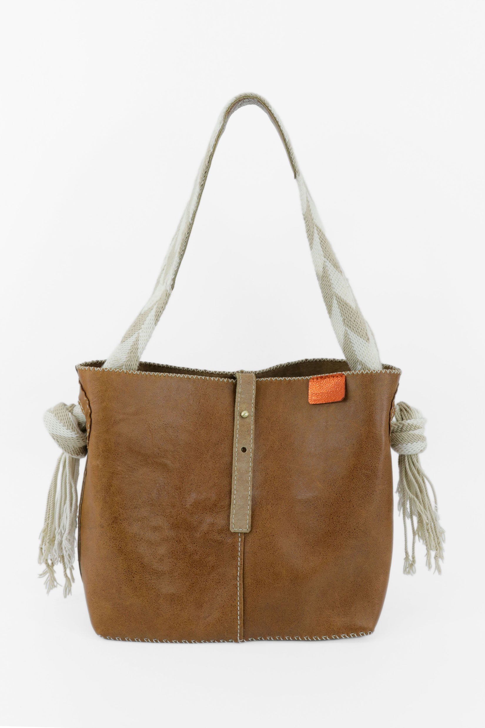 PIAMA TOTE BAG MEDIUM / CAMEL - MED BRW #260004
