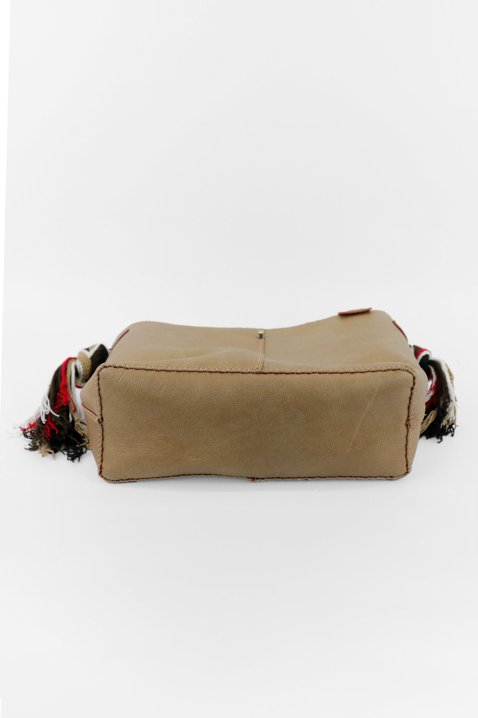 PIAMA TOTE BAG MEDIUM / LIGHT CAMEL - RED #260006