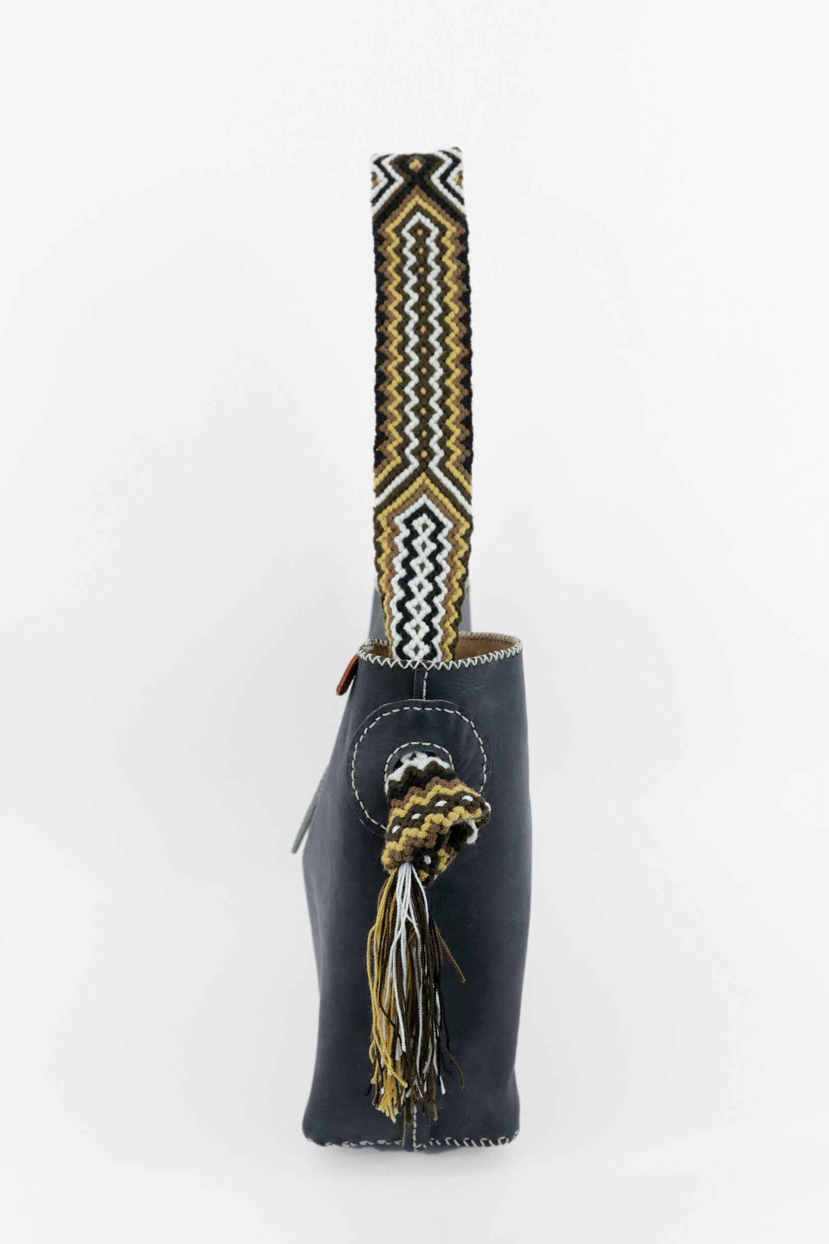 PIAMA TOTE BAG MEDIUM / BLACK - DRK BEIGE #260009