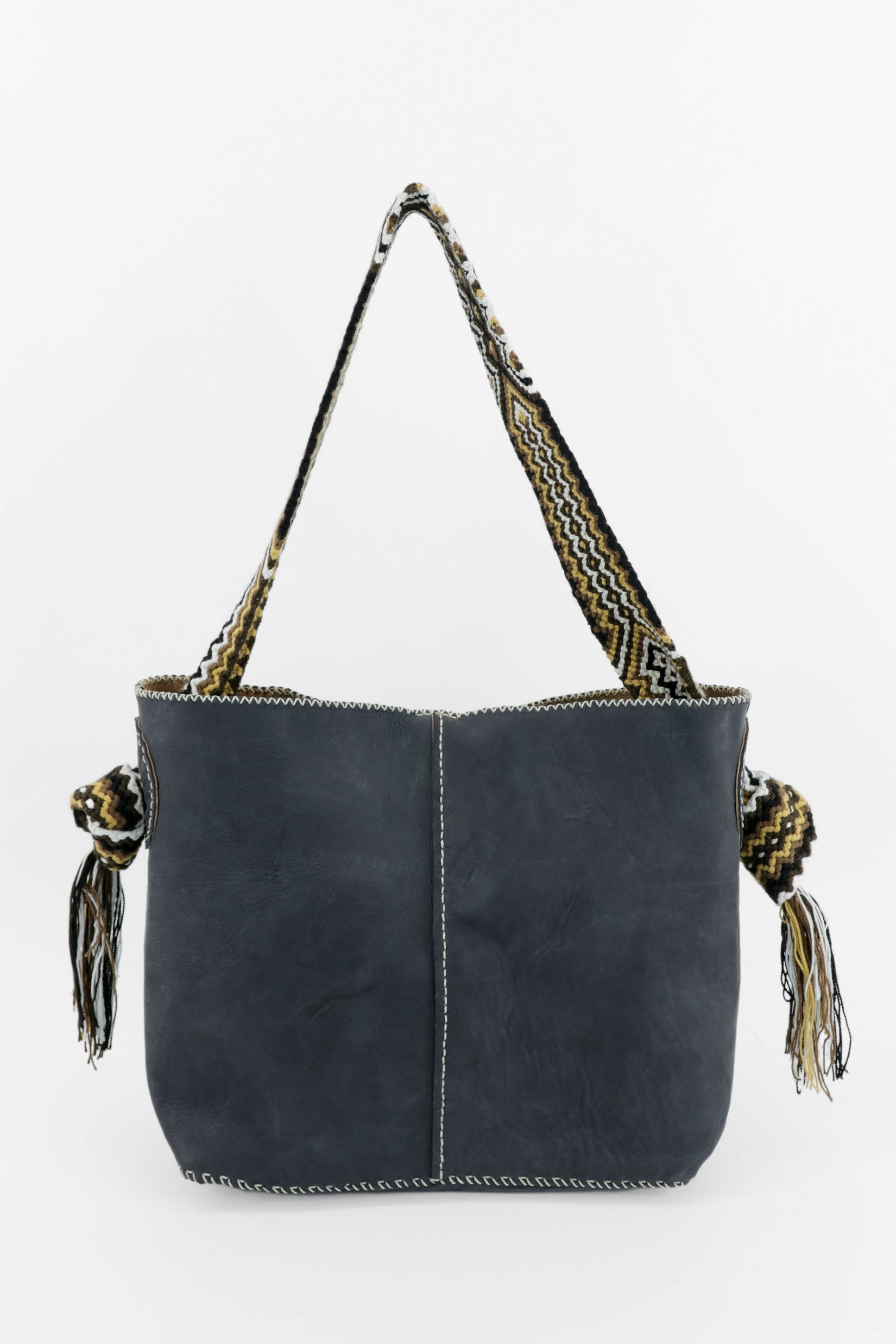 PIAMA TOTE BAG MEDIUM / BLACK - DRK BEIGE #260009