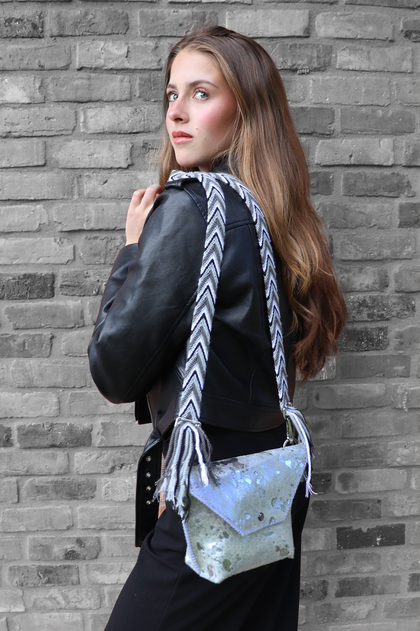 PIAMA TOTE BAG X-SMALL FURRY / SILVER - GRAY #330006